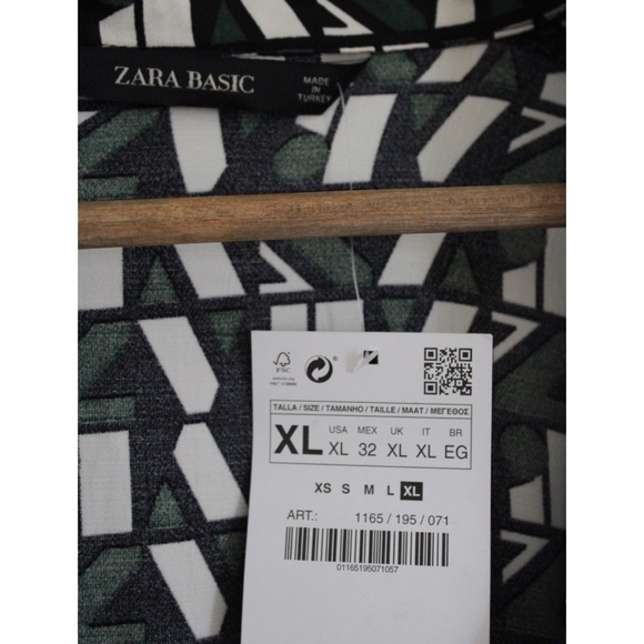 Zara NWT Satin Effect Logo Dress XL - Picture 12 of 12